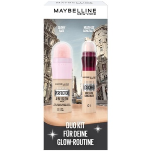 Maybelline New York 4-in-1 Make Up Instant Perfector Glow, Nr. 02 Medium, 20 ml + Instant Anti-Age Effekt Concealer Nr. 04 Honey, 6,8 ml(01 Light + 01 Light)