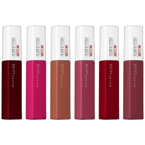 Maybelline New York 6er Lippen-Set mit Super Stay Matte Ink Lippenstiften in sechs verschiedenen Nuancen, 6 x 5 ml