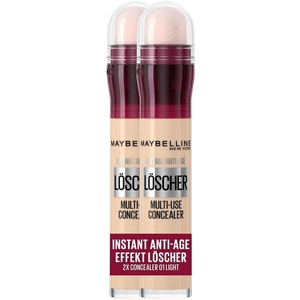 Maybelline New York Abdeckstift im Doppelpack, Instant Anti-Age Effekt Concealer, Löscher mit Mikro-Lösch-Applikator, Nr. 03 Fair, 2 x 6,8 ml(IAA 01 Light Doppelpack)