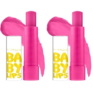 Maybelline New York Baby Lips Pflegender Lippenbalsam für 8H Feuchtigkeit mit LSF 20 & Reparatur-Konzentrat, Babyweiche Lippen & fruchtiger Pink-Duft, Nr. Pink Punch, 4,8g(4.8g (Packung mit 2))
