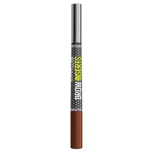 Maybelline New York Brow Inserts 2-in-1 Augenbrauenstift für füllige & definierte Augenbrauen, 3-fach Mikro-Spitze & Faser-Gel mit bis zu 36H Halt, Wasserfest & Wischfest, Blonde 1, 1 Stk.(4 Medium Brown)