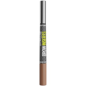 Maybelline New York Brow Inserts 2-in-1 Augenbrauenstift für füllige & definierte Augenbrauen, 3-fach Mikro-Spitze & Faser-Gel mit bis zu 36H Halt, Wasserfest & Wischfest, Blonde 1, 1 Stk.(2 Soft Brown)