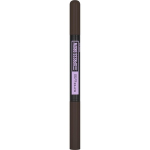 Maybelline New York Express Brow Satin Duo Augenbrauenstift und -puder in Nr. 02 Medium Brown, mittelbraun(Schwarzbraun)