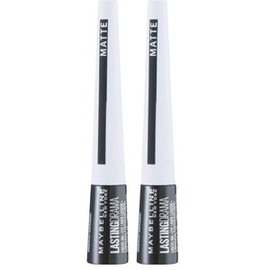 Maybelline New York Eyeliner Master Ink Matte Black/Konturenstift Schwarz, optimale Farbdosierung mit mattem Finish, 1 x 3 g(10 Black)