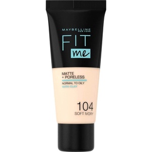 Maybelline New York Fit me! Matte & Poreless Make-up Nr. 335 Classic Tan, 30 ml(Nr. 104 Soft Ivory)