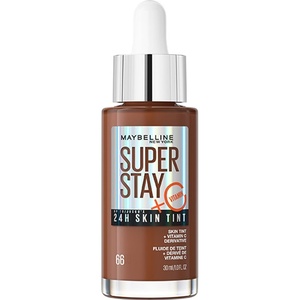 Maybelline New York Foundation, Langanhaltendes Make-Up mit Vitamin C, Vegane Formel, Super Stay Skin Tint, Nr. 36(66 Hazelnut)