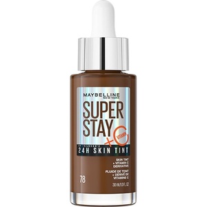 Maybelline New York Foundation, Langanhaltendes Make-Up mit Vitamin C, Vegane Formel, Super Stay Skin Tint, Nr. 36(Farbton 78)