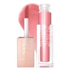 Maybelline New York Glänzender Lipgloss für voller wirkende Lippen, Feuchtigkeitsspendend, Mit Hyaluronsäure, Lifter Gloss, Farbe: Nr. 002 Ice (Nude), 1 x 5,4 ml(004 Silk)