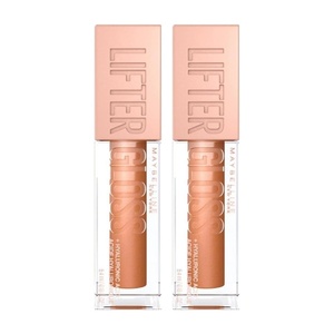 Maybelline New York Glänzender Lipgloss für voller wirkende Lippen, Feuchtigkeitsspendend, Mit Hyaluronsäure, Lifter Gloss, Farbe: Nr. 002 Ice (Nude), 1 x 5,4 ml(Gold)