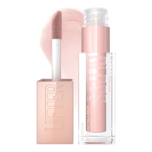Maybelline New York Glänzender Lipgloss für voller wirkende Lippen, Feuchtigkeitsspendend, Mit Hyaluronsäure, Lifter Gloss, Farbe: Nr. 002 Ice (Nude), 1 x 5,4 ml(Ice)