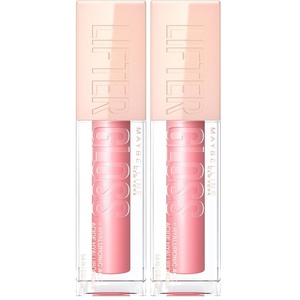 Maybelline New York Glänzender Lipgloss für voller wirkende Lippen, Feuchtigkeitsspendend, Mit Hyaluronsäure, Lifter Gloss, Farbe: Nr. 002 Ice (Nude), 1 x 5,4 ml(Nr. 04 Silk)