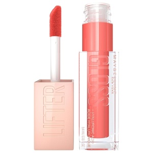Maybelline New York Glänzender Lipgloss für voller wirkende Lippen, Feuchtigkeitsspendend, Mit Hyaluronsäure, Lifter Gloss, Farbe: Nr. 002 Ice (Nude), 1 x 5,4 ml(Pfirsichring)