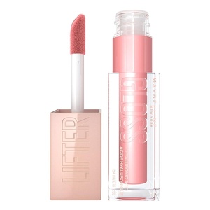 Maybelline New York Glänzender Lipgloss für voller wirkende Lippen, Feuchtigkeitsspendend, Mit Hyaluronsäure, Lifter Gloss, Farbe: Nr. 002 Ice (Nude), 1 x 5,4 ml(Reef)