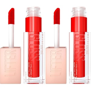Maybelline New York Glänzender Lipgloss für voller wirkende Lippen, Feuchtigkeitsspendend, Mit Hyaluronsäure, Lifter Gloss, Farbe: Nr. 002 Ice (Nude), 1 x 5,4 ml(Sweetheart)