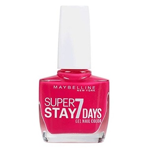 Maybelline New York Langanhaltender Nagellack mit Gel-Formel für farbintensive Nägel, Super Stay 7 Days Farblack, Nr. 501 Cherry Sin (Rot), 1 x 10 ml(Pink Volt)