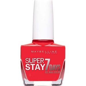 Maybelline New York Langanhaltender Nagellack mit Gel-Formel für farbintensive Nägel, Super Stay 7 Days Farblack, Nr. 501 Cherry Sin (Rot), 1 x 10 ml(Rose Salsa)