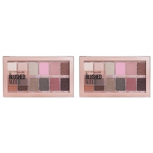 Maybelline New York Lidschatten Palette, The Nudes Palette, 12 Farben, The Burgundy Bar(9.6 g (2er Pack))