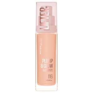 Maybelline New York Lifter Foundation, Flüssiges Make-up für strahlenden Teint mit Hyaluron und Niacinamid, polstert auf & spendet Feuchtigkeit, Nr. 220, 30 ml(116)