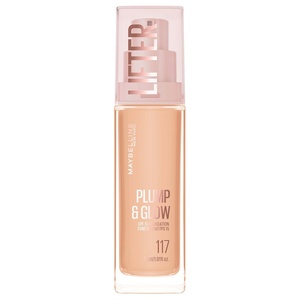 Maybelline New York Lifter Foundation, Flüssiges Make-up für strahlenden Teint mit Hyaluron und Niacinamid, polstert auf & spendet Feuchtigkeit, Nr. 220, 30 ml(117)