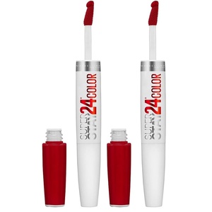 Maybelline New York Lippenstift, Super Stay 24H Optic Brights, Flüssig und langanhaltend, Nr. 875 Frozen Rose, 5g(Red Alert)