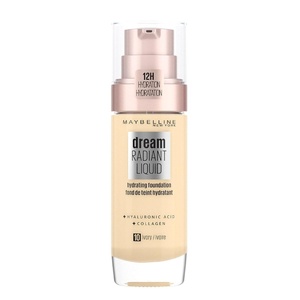 Maybelline New York Make Up, Dream Radiant Liquid Make-Up, Flüssige Foundation, Nr. 03 True Ivory, 30 ml(Nr. 10 Ivory)