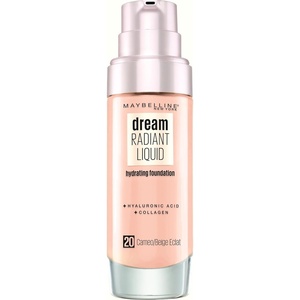 Maybelline New York Make Up, Dream Radiant Liquid Make-Up, Flüssige Foundation, Nr. 03 True Ivory, 30 ml(Nr. 20 Cameo)