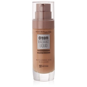 Maybelline New York Make Up, Dream Radiant Liquid Make-Up, Flüssige Foundation, Nr. 30 Sand, 30 ml(Light Honey)