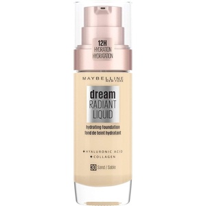 Maybelline New York Make Up, Dream Radiant Liquid Make-Up, Flüssige Foundation, Nr. 41 Warm Beige, 30 ml(030 Sand)