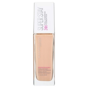 Maybelline New York Make Up, Super Stay 24h Make-Up, Flüssige, langanhaltende Foundation, Nr. 30 Sand, 30 ml(Nude Beige)