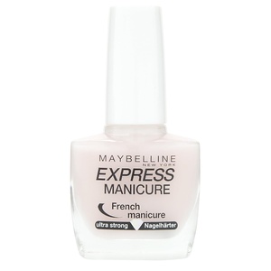 Maybelline New York Nagellack, Transparenter Unterlack und Überlack, Express Manicure 3 in 1 Nagelhärter, 10 ml(7 pastel)