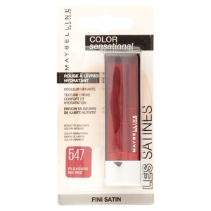 Maybelline New York Pflegender Lippenstift mit cremiger Textur und schimmerndem Finish, Color Sensational, Nr. 148 Summer Pink, 1 x 4,4 g(Dunkelrot)