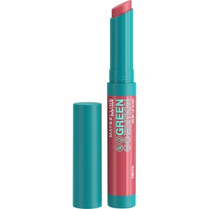 Maybelline New York Pflegender Lippenstift mit glänzendem Finish, Vegane Formel mit natürlichen Inhaltsstoffen, Green Edition Balmy Lip Blush, Nr. 009 Lightning, 1 Stück(Grün)
