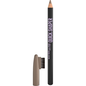 Maybelline New York Quick Shaper Brow Shaping Pencil, Augenbrauenstift für natürliche Definition & 24H Halt, Wachsformel mit Bürstchen zum Auffüllen, Nr. 04 Medium Brown, 1 Stk.(03 Hellbraun)
