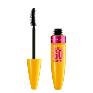 Maybelline New York Schwarze Wimperntusche für extra Volumen, Volum‘ Express The Colossal Go Extreme Mascara, Nr. 1 Very Black, 1 x 9,5 ml(Very Black)