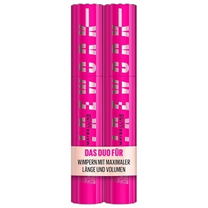 Maybelline New York Sensational Lashes Firework Mascara Volumen und Offenheit des Auges Spirale Borstenbürste 24H Hold Pro Vitamin B5 Gel Formel – 2 x 10ml(Schwarz)