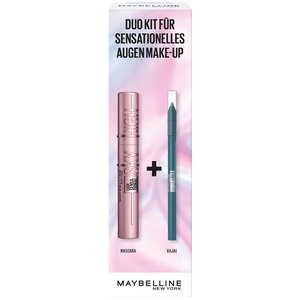 Maybelline New York Sky High Mascara Gold Glitz, extreme Länge, 7,2 ml(Schwarz (Schwarz) für Mascara  blauer Disco-Eyeliner)