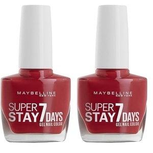 Maybelline New York Superstay 7 Days Nagellack Nr. 925 Rebel Rose, farbiger Nagellack, Farblack, langer Halt(10 ml (2er Pack))