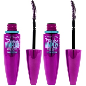 Maybelline New York Volum‘ Express Falsche Wimpern Mascara in Very Black Waterproof, 11 ml(9 ml (2er Pack))