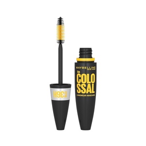 Maybelline New York Wasserfeste Mascara für Volumen, Langanhaltende, schwarze Wimperntusche, The Colossal 36H, Nr. 1 Very Black, 1 x 10 ml(10 ml (1er Pack))