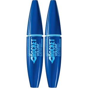 Maybelline New York Wasserfeste Wimperntusche für mehr Volumen, Volum‘ Express The Rocket Mascara Waterproof, Nr. 1 Very Black (Schwarz), 1 x 9,6 ml(Very Black)
