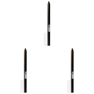 Maybelline New York Wasserfester Eyeliner mit wischfester, farbintensiver Gel-Textur, Tattoo Liner Gel Pencil, Nr. 900 Deep Onyx (Schwarz), 1 Stück(1 stück (3er Pack))