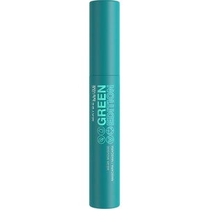 Maybelline New York Wimperntusche für mehr Volumen und Länge, Vegane Formel mit natürlichen Inhaltsstoffen, Green Edition Mega Mascara, Nr.01 Black(Nr.01 Black)