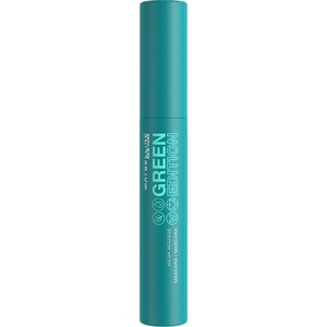 Maybelline New York Wimperntusche für mehr Volumen und Länge, Vegane Formel mit natürlichen Inhaltsstoffen, Green Edition Mega Mascara, Nr.01 Black(Nr.03 Brown)