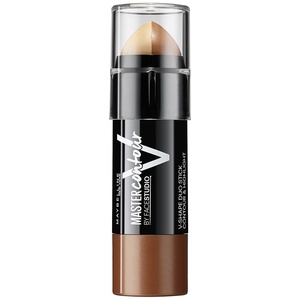 Maybelline New York Zweiseitiger Konturstift mit Highlighter und Bronzer zum Betonen der Gesichtszüge, Face Studio Contour Duo-Stick, Medium, 1 Stück(02 Medium)